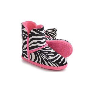 M&F Western Blazin Roxx Kid's Zebra Slipper Boots - Size M Youth 1/2